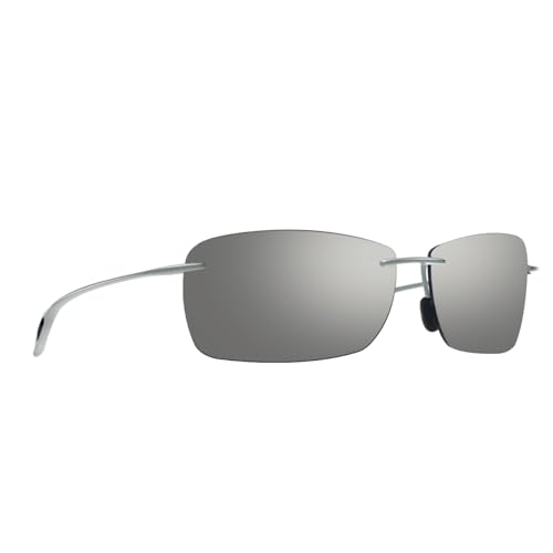 JULI Sports Sunglasses for Men Women Tr90 Rimless Frame for Running Fishing Golf Surf Driving MJ8010(Shiny Grey/Silver)