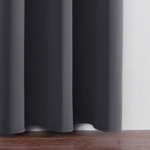 LEMOMO Blackout Curtains 66 x 84 inch/Grey Curtains Set of 2 Panels/Thermal
