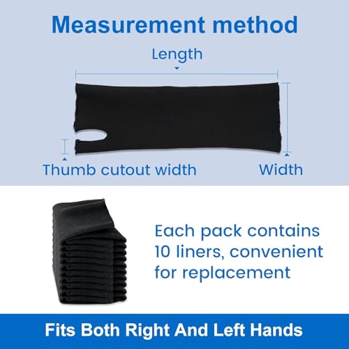Hand Socks for Splint(Pack of 10),Tubular Stockinette Tubing for Arm,Elastic Arm Cast Cover Cotton Sleeve for Under Cast Wrap,Wrist Brace Liner,Gauze Sleeve for Men and Women (Medium,Firm Version)