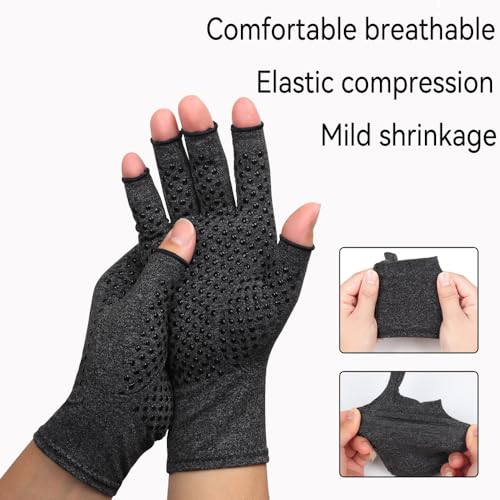 2 Pairs Bamboo Compression Gloves - Bamboo Arthritis Gloves for Men Women - Compression Glove for Arthritis
