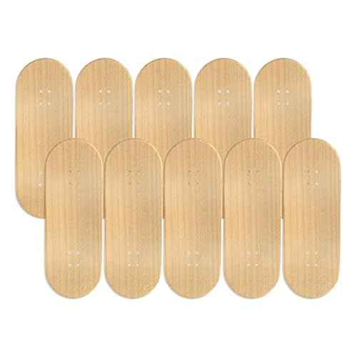 10PK Maker Series Maple Wooden Fingerboard Deck, Unbranded - 34mm x 97mm - Teak Tuning Fingerboards
