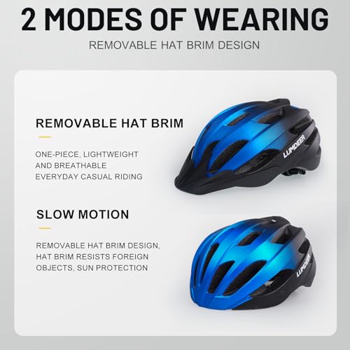 Lumdeer RC1 Bike Helmet for Adults - Superior 24 Airflow Road Cycling Bicycle Helmet Lightweight, USB Rechargeable Light, Ajustable Dial &Strap, Magnetic Goggles or Visor