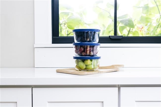 12-Piece Glass Food Storage Containers Set (6 Containers + 6 BPA-Free Lids) | 2-Cup, Leakproof | Microwave, Freezer, Oven & Dishwasher Safe | Ideal for Meal Prep & Pantry Organization