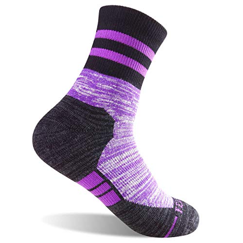 FEIDEER Women's Hiking Walking Running Socks, Multi-Pack Outdoor Recreation Socks Wicking Cushion Crew Socks