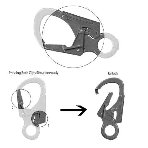 Ahiller Muscular Carabiner Hook£¬3.1" Alloy Thick Keychain Clip for Man, Outdoor Camping, Hiking Accessories, Key Ring