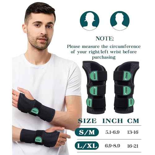 Wrist Brace for Carpal Tunnel Night Support, Adjustable Wrist Splint for Tendonitis, Arthritis, Sprains, Wrist Pain Relief, Comfortable Hand Brace for Men and Women Right Left Hand