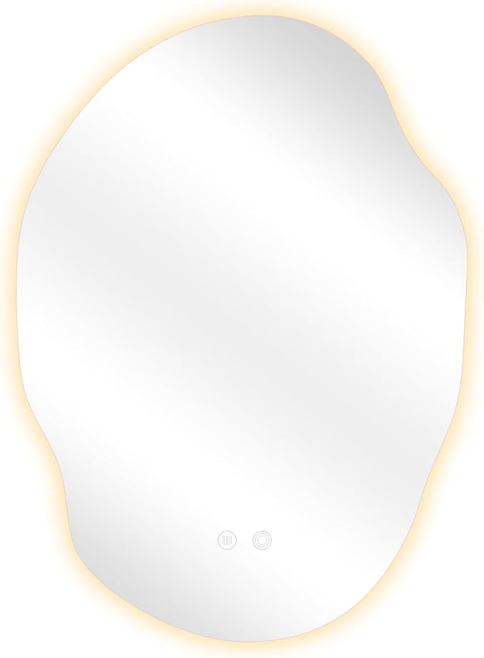 LED Bathroom Mirror with Lights, 25x35 in Asymmetrical Led Bathroom Mirror