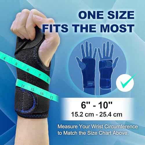 ZOYER Carpal Tunnel Wrist Brace Night Support, Skin-Friendly, Reversible Hand Brace for Carpal Tunnel with Removable Splint, Hand Support for Arthritis, Tendonitis, Sprain, Injuries