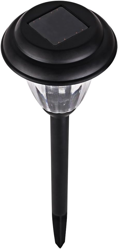 Solar Outdoor Pathway Lights Matt Black Stainless Steel Painted LED Lights for Garden Landscape Path Yard Driveway (black-8pack)