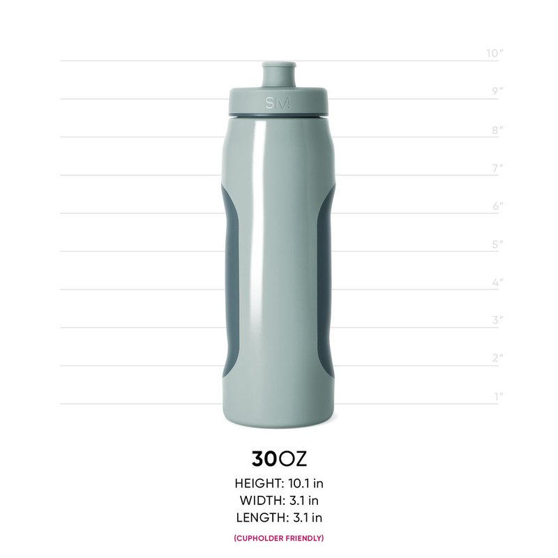 Simple Modern Rally Squeeze Plastic Water Bottle | 30oz Locking Leakproof Cup for Gym, Sports, Electrolytes, Travel | Sea Glass Sage Mix
