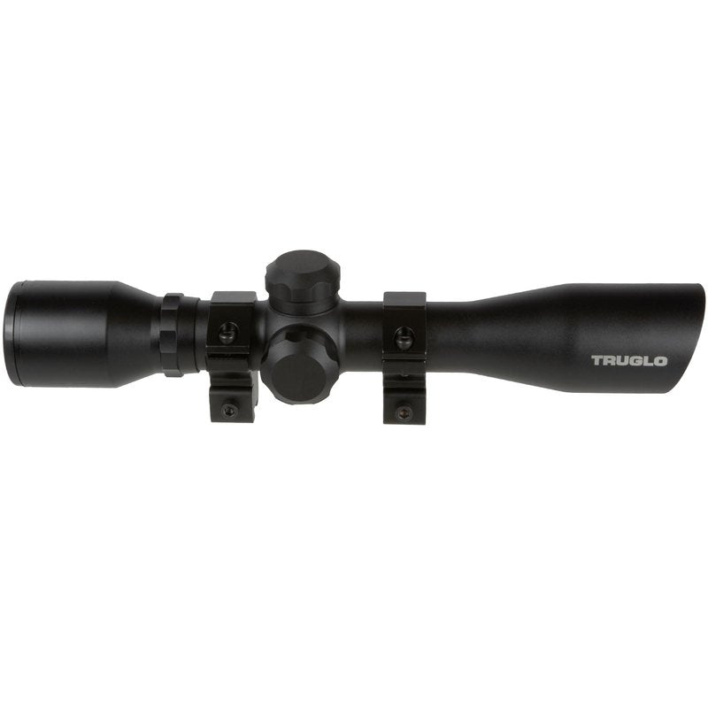 TRUGLO 4x32MM Compact Tactical Hunting Shooting Durable Waterproof Fogproof Scratch-Resistant Aluminum Tube Duplex Reticle Riflescope with Weaver-Style 3/8 Mount & Lens Covers Included
