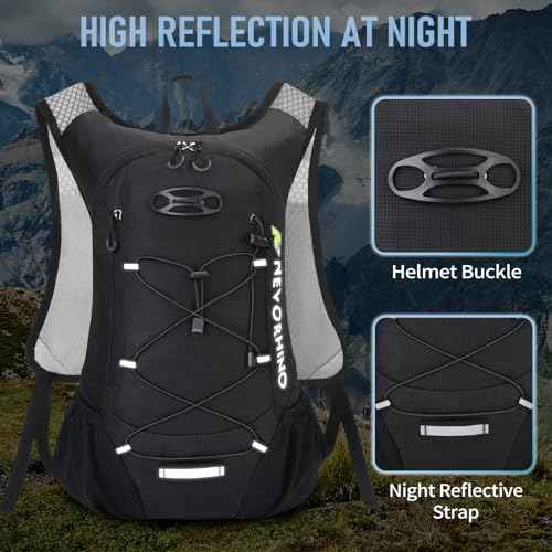 Lightweight Hydration Backpack, Running Backpack with 2L Water Bladder, Hydro Water Daypack for Cycling Hiking Rave for Men Women