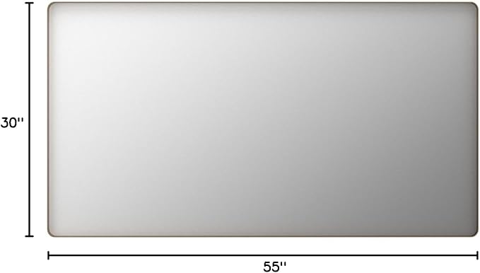 LOAAO 55”X30” Gold Bathroom Mirror, Rounded Rectangle Gold Frame Mirror