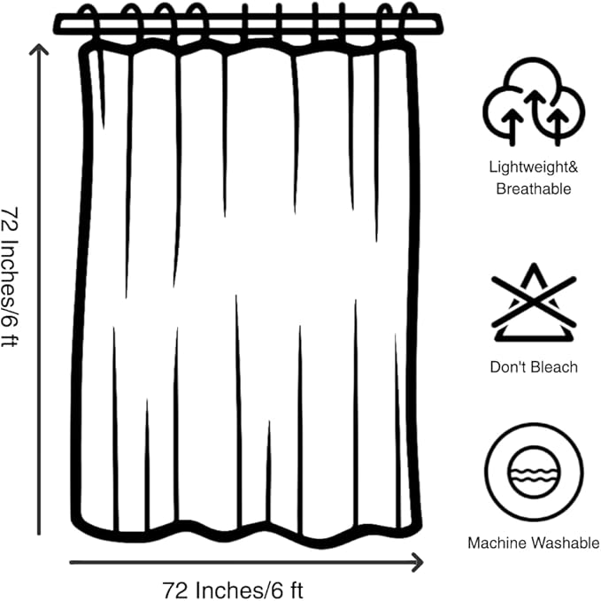 Eucalyptus Shower Curtain, Ombre Floral Leaves Plant Washable Fabric Bath Decor with 12 Hooks 72x72 inches, Sage Green