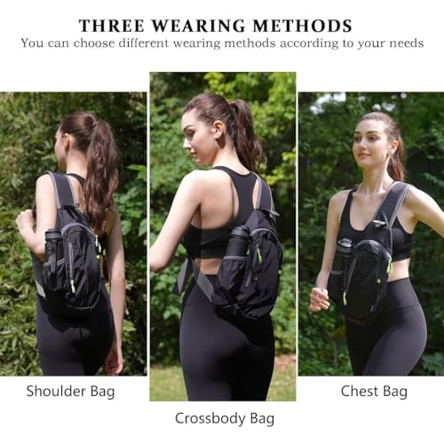 TITECOUGO Small Sling Bag, Lightweight Crossbody Backpack for Men Women, Shoulder Bag for Sports and Outdoor