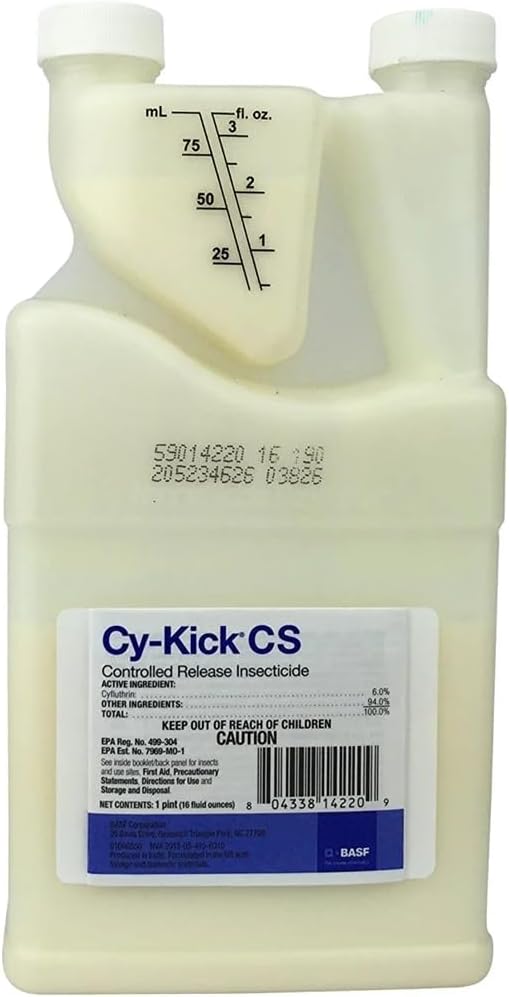 BASF Cy-Kick CS Insecticide, Controlled Release Indoor Outdoor Pest Control for Mosquitos, Flies, Ants, Fleas, 16 Ounces Concentrate Liquid