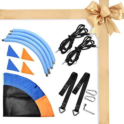 PACEARTH 40 Inch Saucer Tree Swing Flying 900lb Weight Capacity 2 Added Hanging Straps Adjustable Multi-Strand Ropes Colorful Safe and Durable Swing Seat for Children