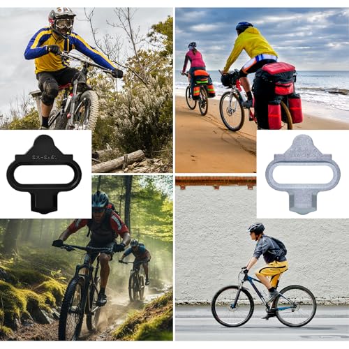 BUCKLOS SPD Pedals PD-M680 Mountain Bike Clip in SPD Flat Combo Dual Sided Pedals - Road Bike MTB Clipless Sealed Bearing Bicycle Clips Pedal Compatible with Shimano SPD Cleats (Black¡¦