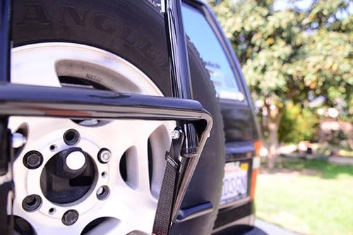 Allen Sports Deluxe 2-Bike Spare Tire Rack - Heavy-Duty Black Bicycle Carrier