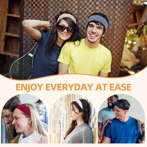 8PCS Summer-Exclusive Non Slip Sports Elastic Soft Running Fashion Headbands Absorb Sweat for Women & Men Working Out, Travel