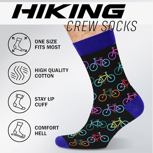 VICRAZY Hiking, Cycling, Camping Socks for Men, Women - Hiking, Bicycle, Camping, Bike Accessories, Stocking Stuffers
