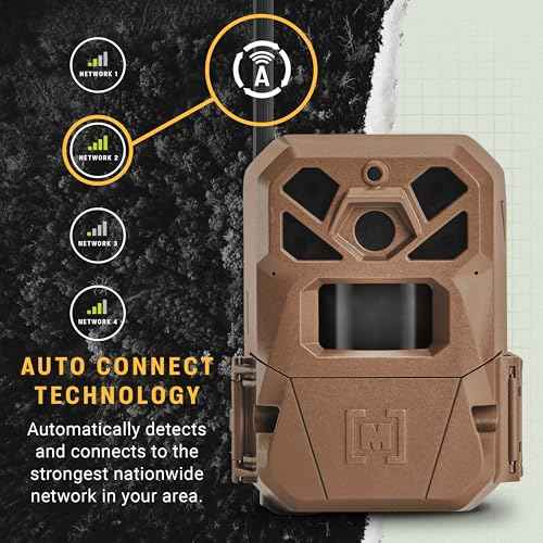 Moultrie Edge 2 Cellular Trail Camera - Auto Connect Nationwide 4G LTE - On Demand 36MP Photo - 1080P Video with HD Audio - 100 Ft Detection Range - Low Glow Flash