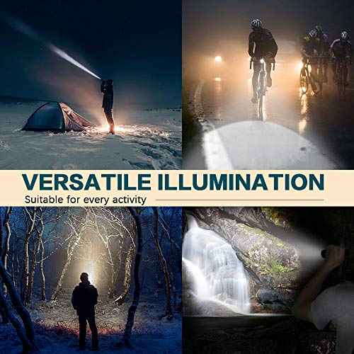 2 Pack Flashlights High Lumens, 5 Modes Zoomable LED Tactical Flashlight, Waterproof Handheld Flash Light for Camping Home Emergencies, Christmas Stocking Stuffers Gifts for Men, Camping Essentials