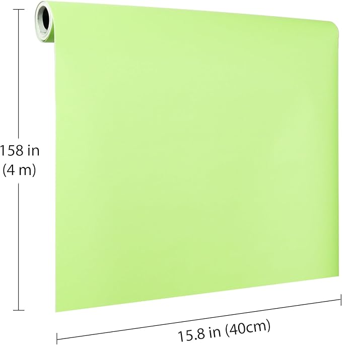 Light Green Peel and Stick Wallpaper, 15.7 X 157 inches Renter Friendly