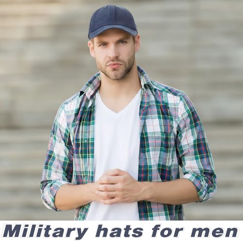 Geyoga 4 Pieces Washed Cotton Baseball Cap Adjustable Twill Plain Hat Unisex Baseball Cap Vintage Hat