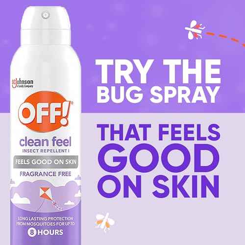 OFF! Clean Feel Insect Repellent Aerosol with 20% Picaridin, Bug Spray with Long Lasting Protection from Mosquitoes, Feels Good on Skin, 5 oz