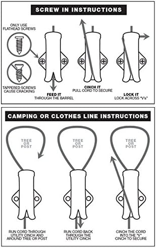 SlotLock Rope Cinch - Versatile Locking Device for Clotheslines & Cargo Management (5-Pack)