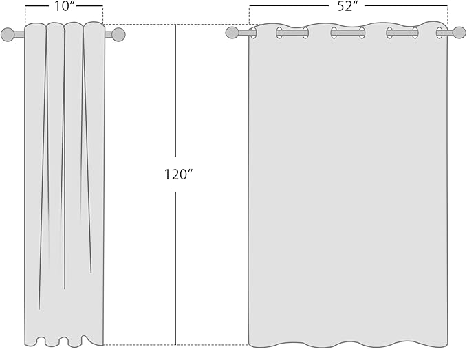 NICETOWN White Room Darkening Curtain 120 inches Long