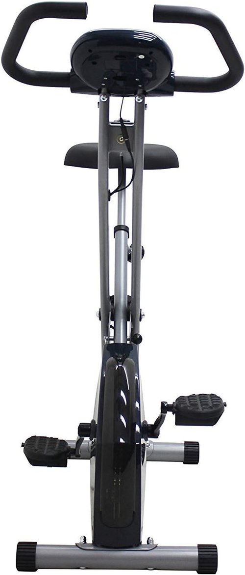iLIVING USA X-Bike Folding Upright Exercise Bike with Calorie Counter - Grey