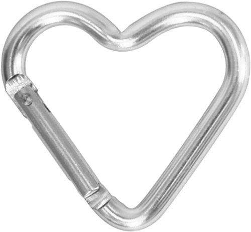 2Pcs Light Purple Heart Snap Hooks Carabiner, Hook Clip Key Holder Aluminum Alloy Keychain Clips for Outdoor Traveling Walking Lightweight Aluminum Alloy Keychain Clip Backpack Carabiner Car Keychain