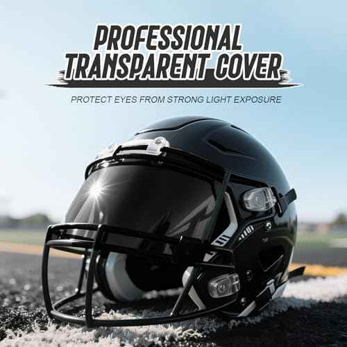 Football Helmet Visor for Mouth Guard Sports Safety - Shatterproof Universal Fit Youth/Adult Lens with QuickLock Clips | ASTM Certified, Hydrophobic Coating