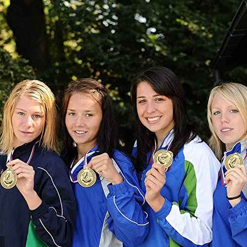 12 Pack Soccer Medals for Kids, metals Gold Award Medals Suitable for sports competitions Celebration and Party Favors