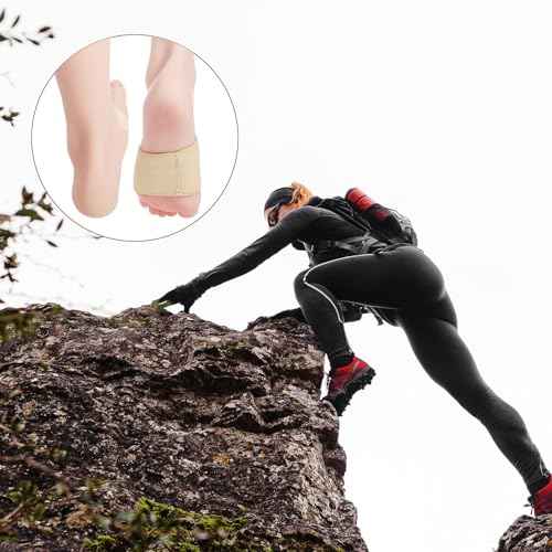 2 Pairs Arch Support Sleeves, Elastic Foot Compression Sleeve Flat Arches Support Bands Copper Foot Arch Supports Universal Size Foot Wrap Plantar Brace Compression Bands for Women Men
