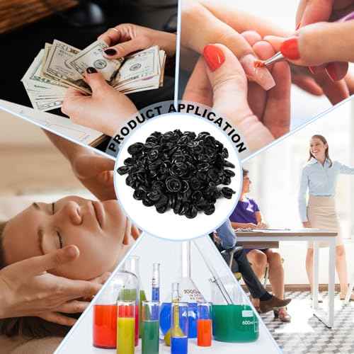 400 Pcs Disposable Latex Finger Cots Protective Fingertips Gloves Black Finger Protectors Sleeves for Industrial, Beauty and More(2.6 x 1.1 Inch)