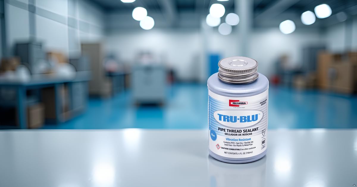 Rectorseal 31631 1/4 Pint Brush Top Tru-Blu Pipe Thread Sealant , Blue