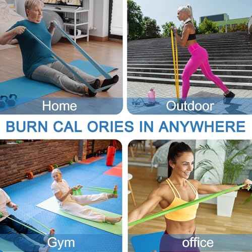 5 Pcs Professional Resistance Bands. Latex-Free, Elastic Band, Work Out Bands, Stretch Bands for Working Out Women or Men, Exercise Bands Set for Physical Therapy, Yoga, Pilates