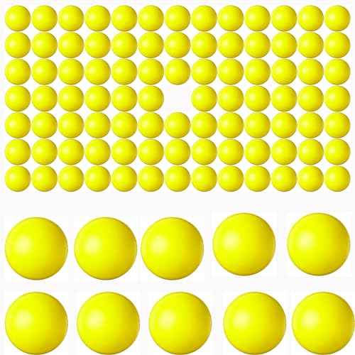 100 x 68 Caliber Self Defense Balls, Reusable 68 Cal Ammo Plastic Kinetic Projectiles Compatible with Byrna SD/LE and Umarex T4E HDR68/ HDS68/HDX68/ HDB68