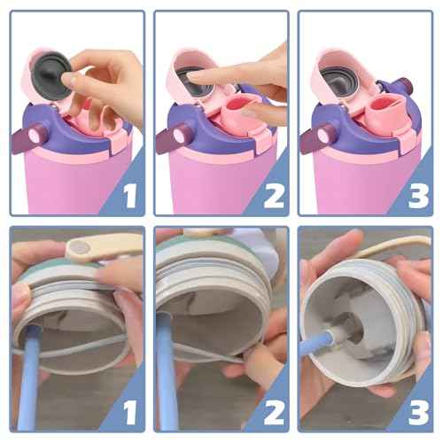 4Pcs Replacement Stopper Compatible with Owala FreeSip Sway Tumbler 30oz 40oz Water Bottles, Silicone Seal & Ring Set, Leak-Proof Stopper Insert and Cap Seal Replacement Accessories