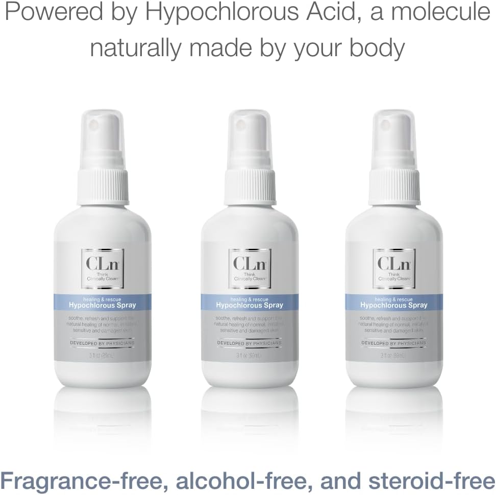 CLn® Hypochlorous Spray - Daily Cleansing Spray to Manage Minor Skin Cuts and Lacerations Without Alcohol, Antibiotics, Steroids or Fragrance, 3 fl. oz.
