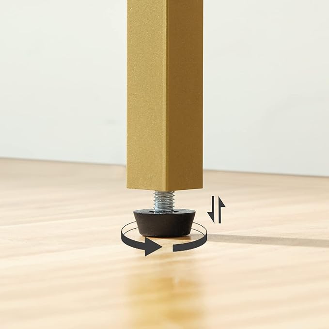 HOOBRO Narrow Console Table, 29.5" Small Entryway Table, Thin Sofa Table, Side Table, Display Table, for Hallway, Bedroom, Living Room, Foyer, White and Gold DW75XG01