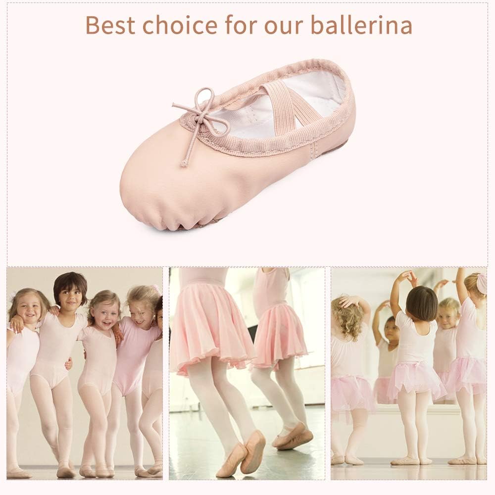 Stelle Ballet Shoes - Soft Leather Toddler & Kids Dance Slippers | Comfortable & Stylish
