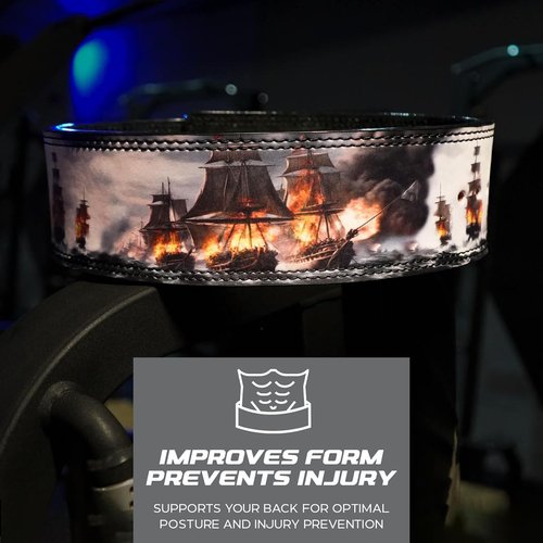 Katamu Burn The Ships Premium Lever Weight Lifting Belt | Gym Belt | Powerlifting Belt | Leather Lifting Belts with Lever (Large)
