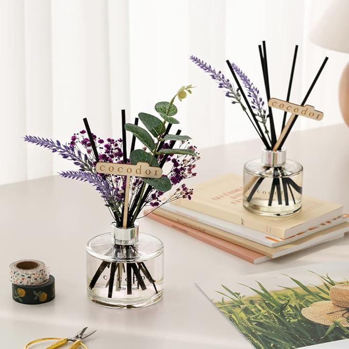 COCODOR Lavender Reed Diffuser/April Breeze/6.7oz/1Pack / Home Fragrance Scent Essential Oil Stick Diffuser for Bedroom Bathroom Home Decor for Women
