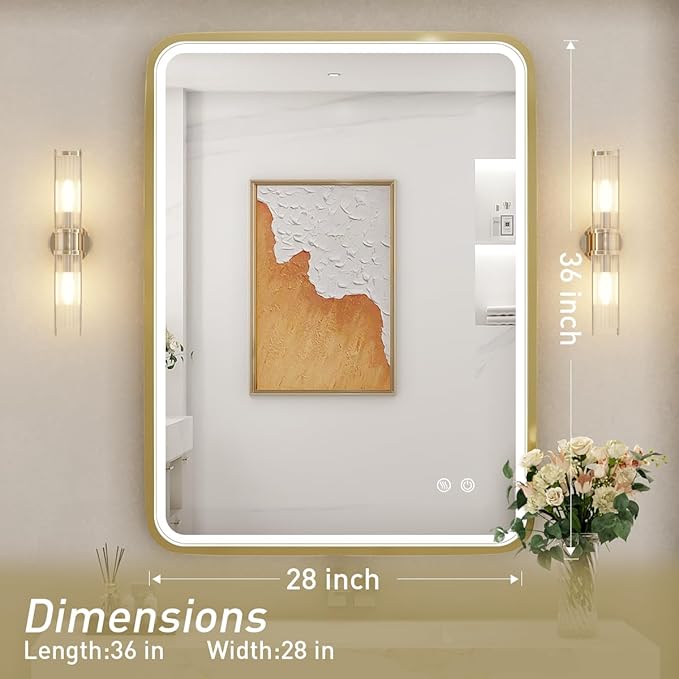 28x36 Inch LED Bathroom Mirror