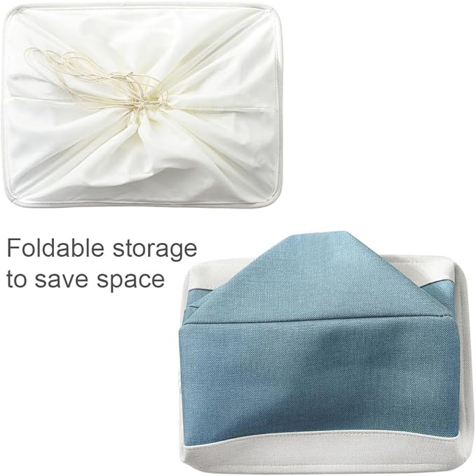 TheWarmHome Storage Baskets for Organizing - Extra Large 3 Pack 17x14x10 inch Storage Bins for Shelves Closet Nursery Bathroom Bedroom Baby Clothes Dog Toy Home Organization (White & Green)
