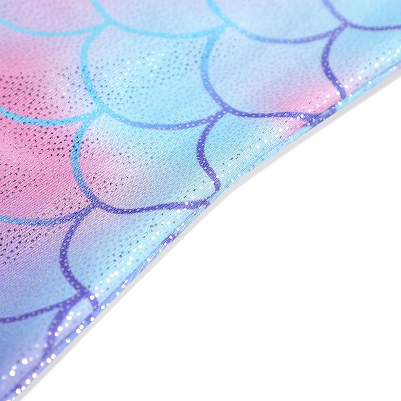 Belovance Leotards for Girls Gymnastics Dance Outfit size 7 8 Toddler Kid Athletic Dance Wear Shiny Pink Blue Mermaid Biketard (Pink Blue Mermaid, 9-10 Years)